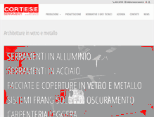 Tablet Screenshot of corteseserramenti.com